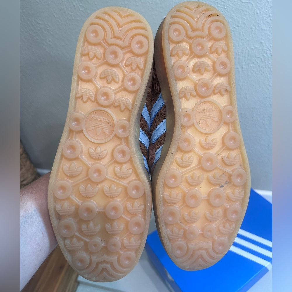 Adidas Gazelle Brown Woven Shoes Size 7.5 - Picture 2 of 6